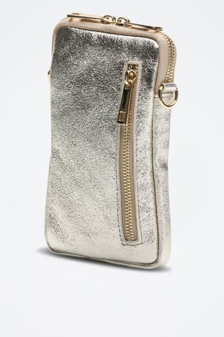 Leren Schoudertas Laila - Goudkleurig