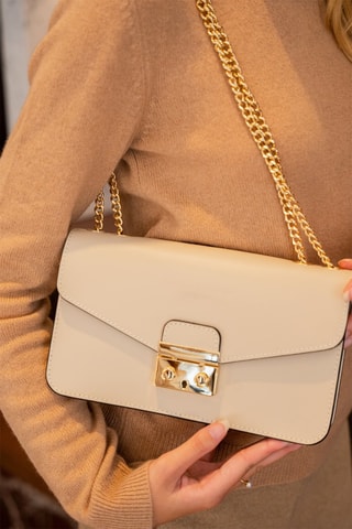 Leren Schoudertas Lova - Beige