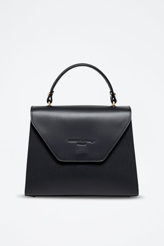 Leren Handtas Blu - Zwart