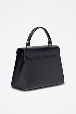 Leren Handtas Blu - Zwart