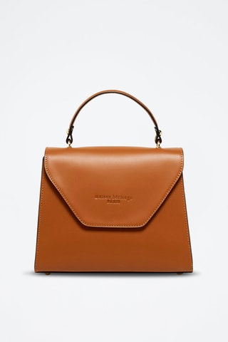 Leren Handtas Blu - Camel