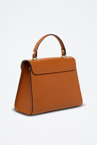 Leren Handtas Blu - Camel