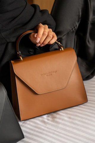 Leren Handtas Blu - Camel