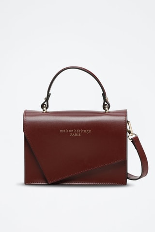 Leren Schoudertas Diamant - Bordeauxrood