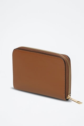 Leren Portefeuille Moni Box - Camel