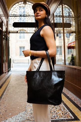 Leren Shopper Sol - Bruin