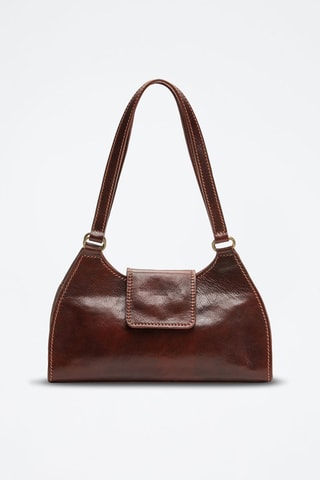 Leren Handtas Alina - Donkerbruin