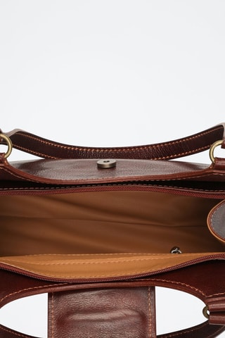 Leren Handtas Alina - Donkerbruin