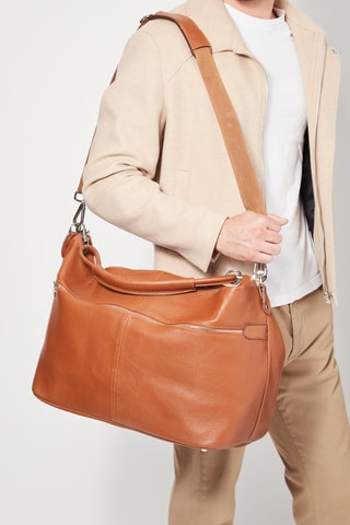 Leren Shopper Jax - Camel