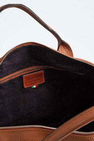 Leren Bowlingtas Saulu - Camel