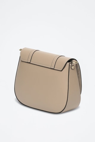 Leren Schoudertas Tex - Taupe