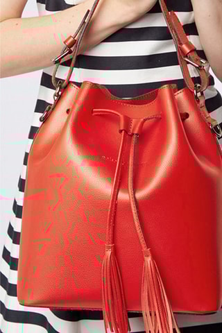 Leren Buideltas Jila - Rood