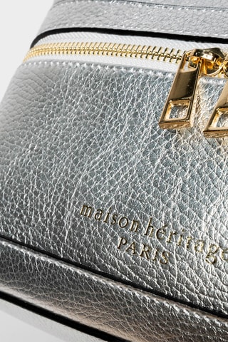 Leren Handtas Grand Simos - Zilverkleurig