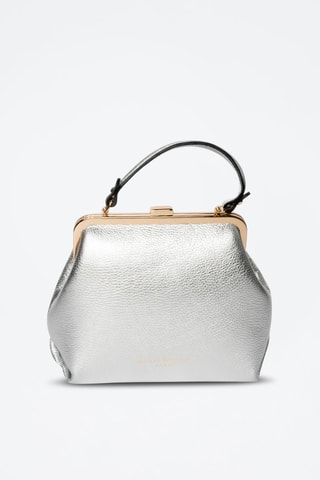 Leren Handtas Usse - Zilverkleurig
