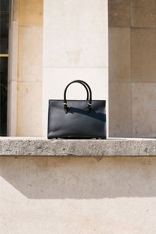 Leren Handtas Jade Zwart - Zwart