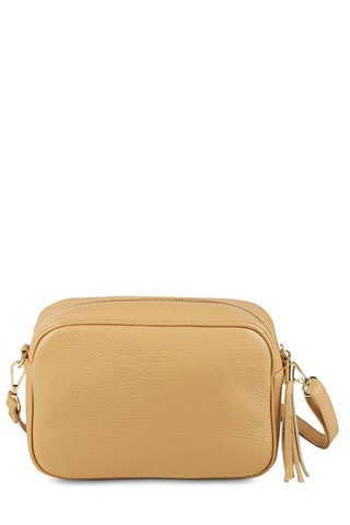 Leren Schoudertas Gaby Beige - Camel