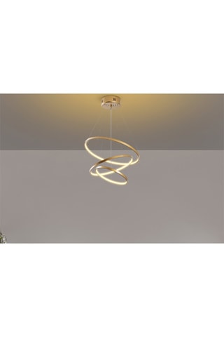 Candeeiro suspenso LED - Dourado - 28 W