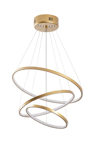 Candeeiro suspenso LED - Dourado - 28 W