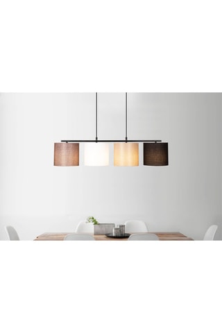 Hanglamp Valiz - Zwart en Beige - 4 x 100 W