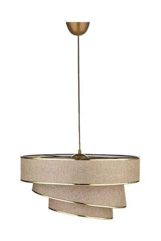 Hanglamp - Taupe en Goudkleurig - 40 W