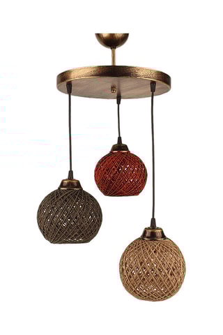 Hanglampen - Bronskleurig en Bruin - 3 x 60 W