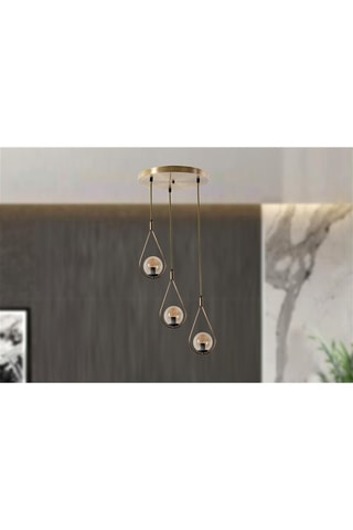 Hanglamp -  Bronskleurig - 3 x 60 W