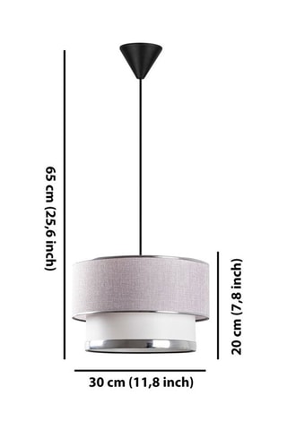 Hanglamp Cake - Beige en Zilverkleurig - 60 W