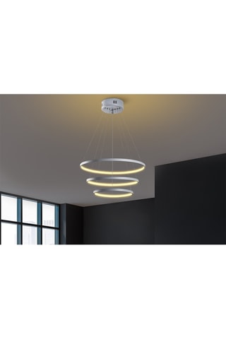 Candeeiro suspenso LED - Cinzento - 28 W
