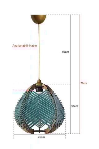 Hanglampen - Blauw - 60 W