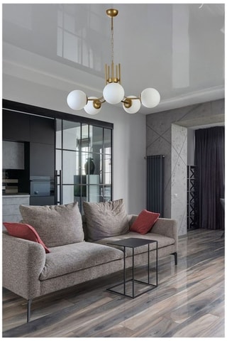 Hanglamp - Goudkleurig en Wit - 5 x 40 W