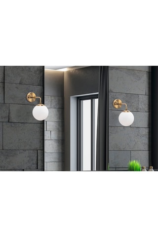 Wandlamp Viran - Goudkleurig en Wit - 40 W