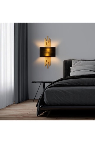 Wandlamp Axis - Goudkleurig en Zwart - 2 x 40 W