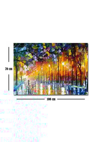 Wanddecoratie "Misty Mood in the Park" Leonid Afremov - 70 x 100 cm