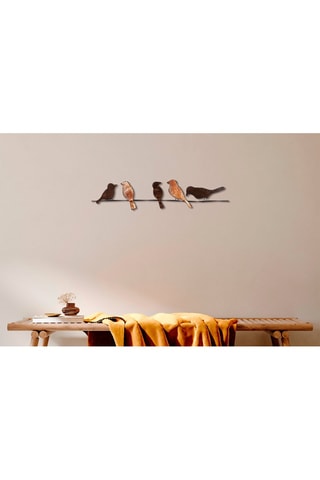 Wanddecoratie - Zwart en Bruin - 81 x 18 cm