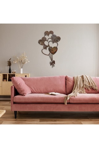 Wanddecoratie Rusty Heart - Bruin - 21 x 35 cm