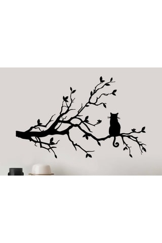 Decoração de parede Cat 12 - 80 x 50 cm - Preto