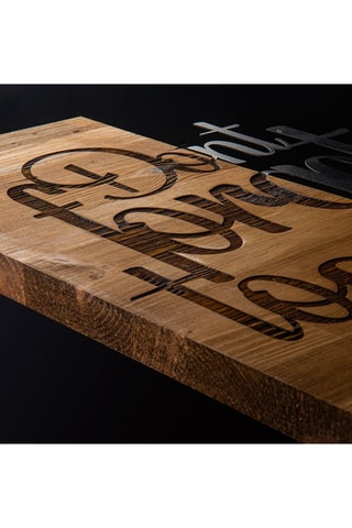 Wanddecoratie Dont Forget To Smile - Zwart en Naturel