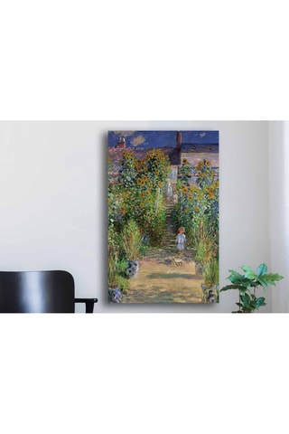 Wanddecoratie "Monets tuin in Vétheuil” Claude Monet