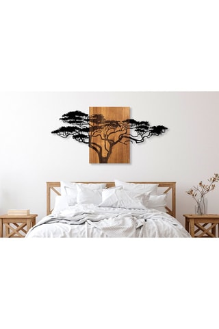 Décoration murale - 144 x 70 cm - Naturel et noir