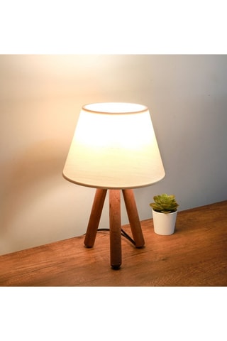 Tafellamp met drievoet AYD - Ecru en Naturel - 40 W 