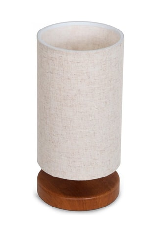 Houten Tafellamp - Naturel en crèmekleurig