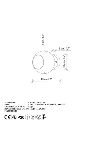 Wandlamp - Roze - 40 W