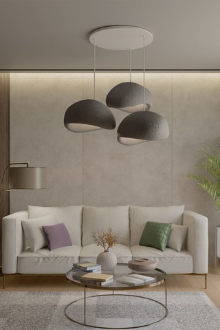 Hanglamp - Grijs - 3 x 40 W