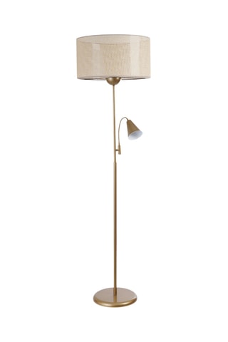 Staanlamp - Goudkleurig en Beige - 2 x 40 W