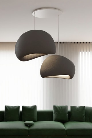 Hanglamp - Lichtgrijs - 2 x 40 W