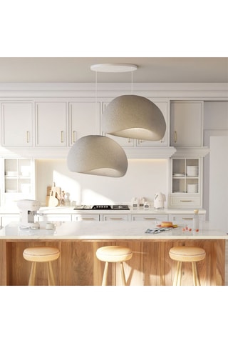 Hanglamp - Lichtgrijs - 2 x 40 W