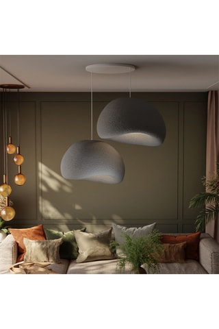 Hanglamp - Lichtgrijs - 2 x 40 W