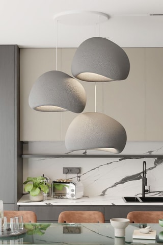 Hanglamp - Grijs - 3 x 40 W