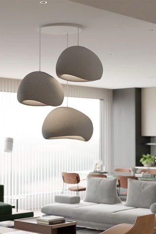 Hanglamp - Grijs - 3 x 40 W