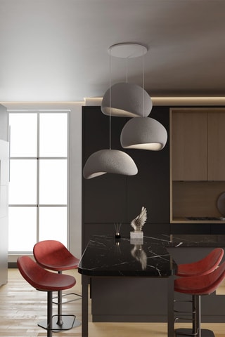 Hanglamp - Donkergrijs - 3 x 40 W